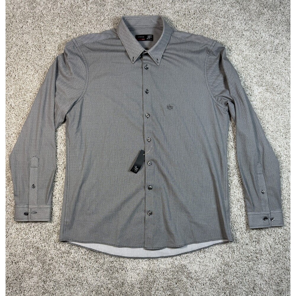 JF J Ferrar Slim Stretch Dress Shirt 16-16.5 34/35 Wrinkle Free NWT